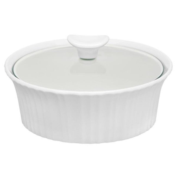 Corningware Corningware 1105932 1.5 QT French White III Round Casserole Dish - Pack Of 2 174152